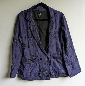 Vintage Urban Renewal purple & black ladies blazer, size Large.